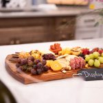 brunch board from mothers day event filled with meats and cheeses