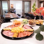 meat and cheese tray at the brunch for mother's day